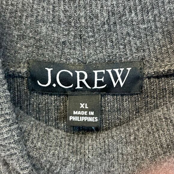 J. CREW Women’s Gray Mock Neck Ribbed Pullover Sweater XL Long Sleeve Soft NWT - Picture 5 of 14